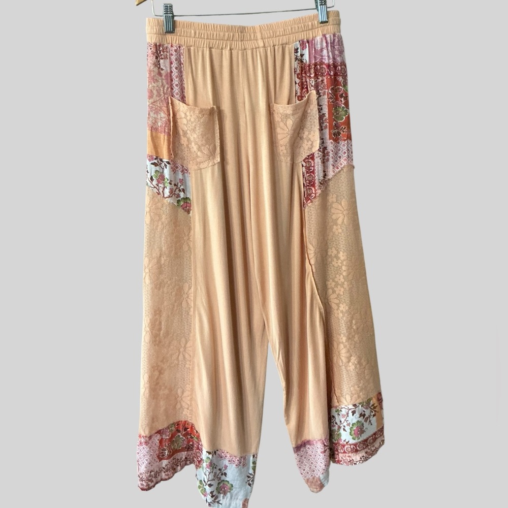 POL Boho Patchwork Lace Pants Large Cottagecore F… - image 3